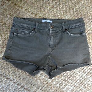 7 For All Mankind Olive Jean Shorts